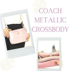 Coach metallic crossbody bag
